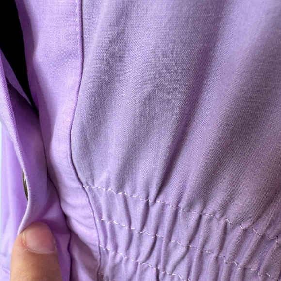 Zara Shirred Waist Midi Dress Lilac - Picture 7 of 12